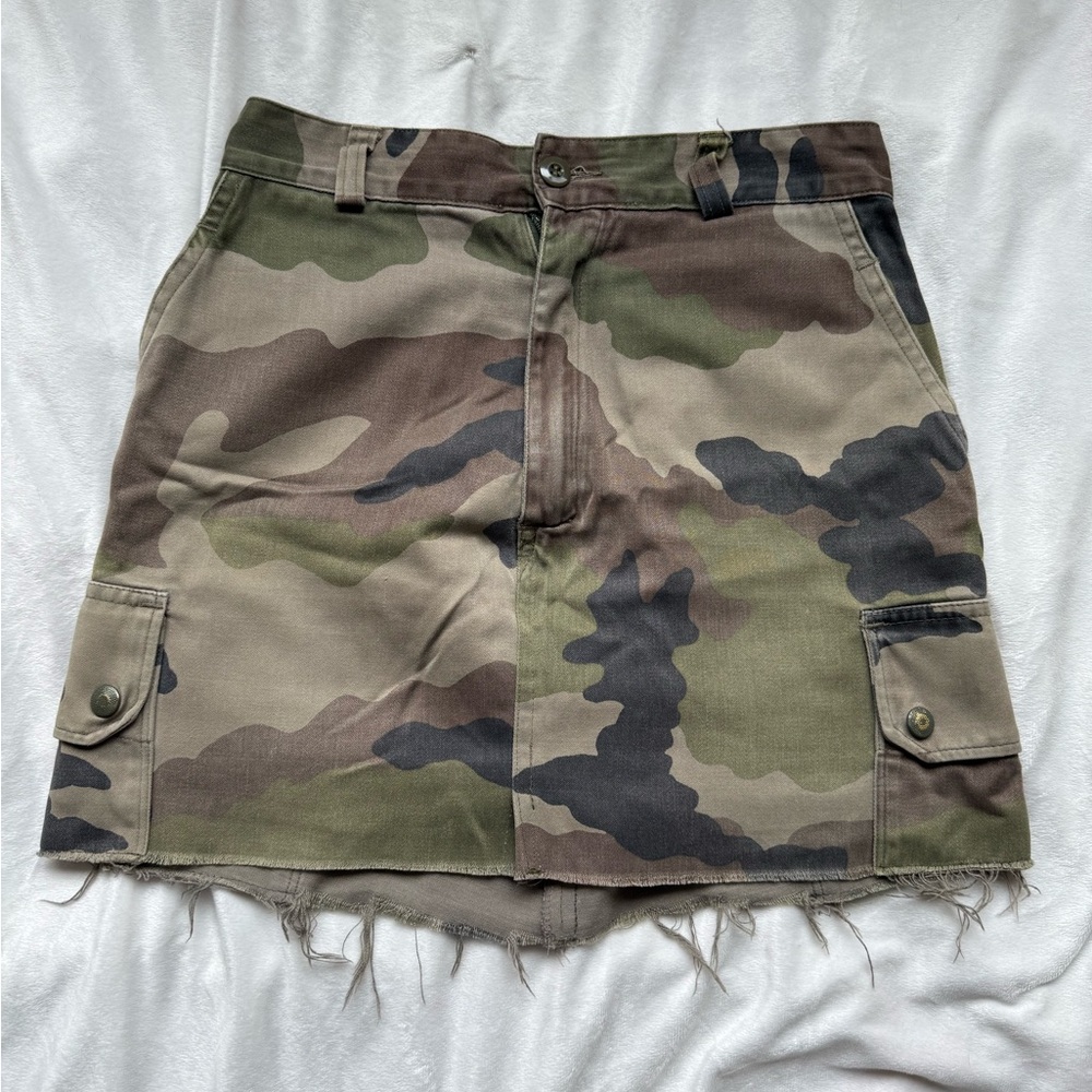 Urban Outfitters Repurposed Army Camo Skirt